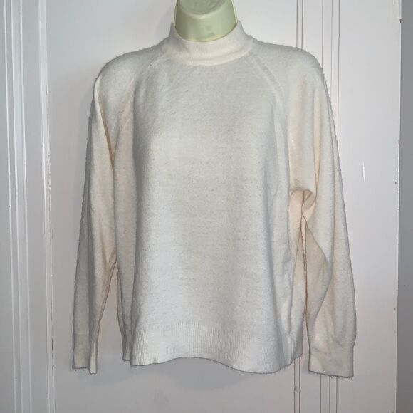 Vtg Laura Gayle petite cream acrylic sweater - Picture 1 of 9